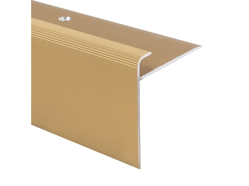 KARAT Stufenkantenprofil Safety - Form F - Treppenkantenprofil Gold 50 x 53 x 1000 mm