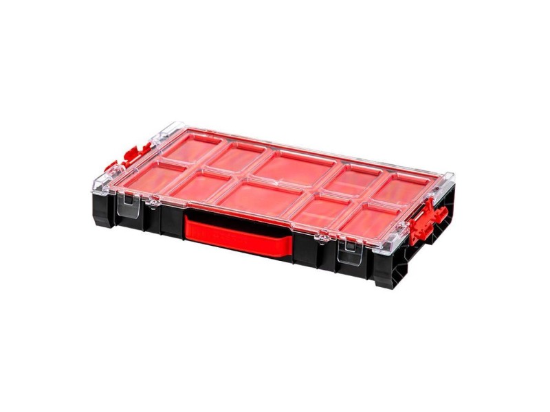 PROREGAL QBRICK Sortimentskasten Pro HxBxT 30 x 45 x 8 cm 5 Liter Mit Deckgriff Mit Klemmverschlüsse Schwarz